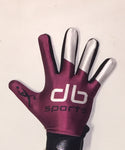 Maroon and White Gloves
