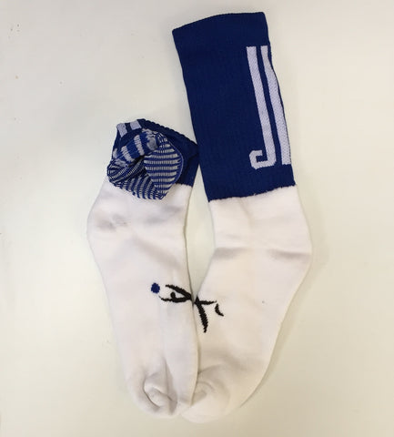 Blue and White Socks