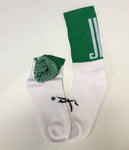 Green and White Socks